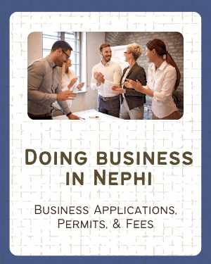 Doing Business in Nephi Button