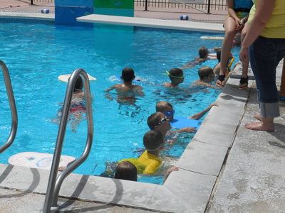 Group of Youth in Pool