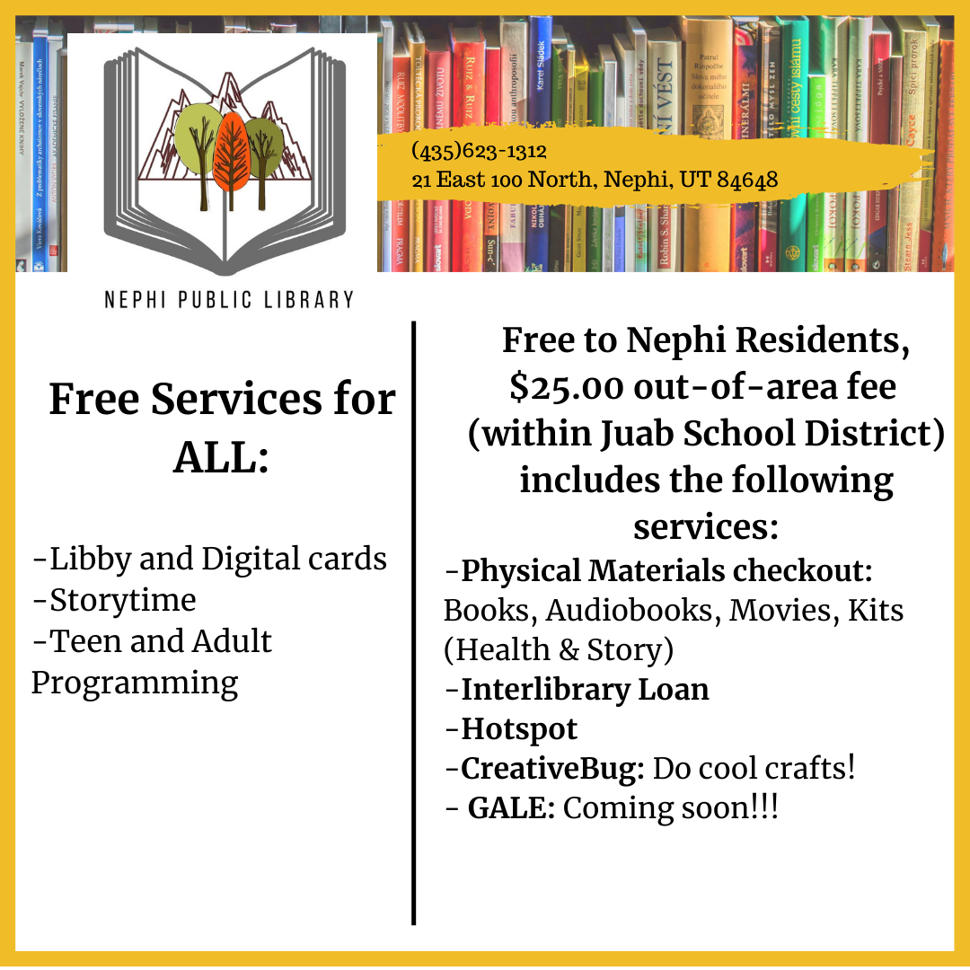 Nephi Library Services Cost
